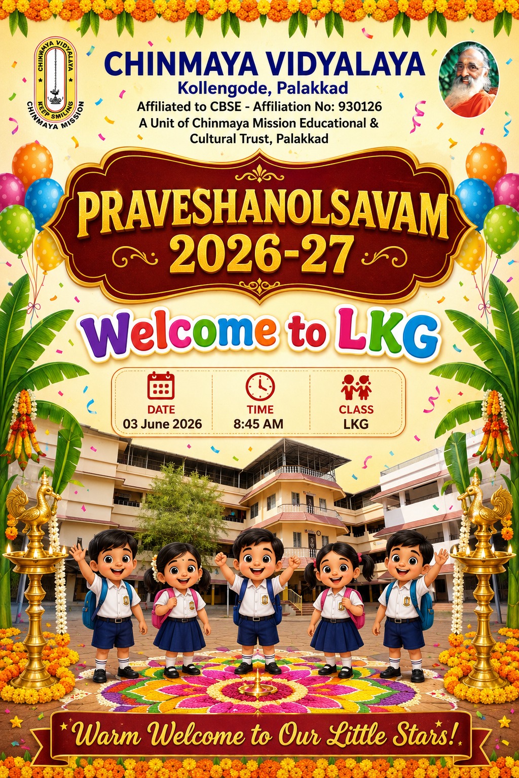 Praveshanolsavam 2026–27: Welcoming Our Little Stars to LKG