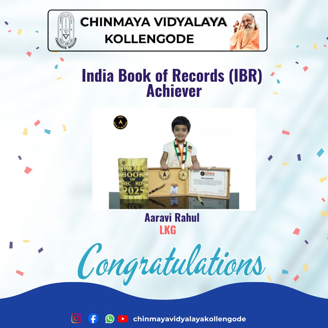 India Book of Records Achievement – Aaravi Rahul (LKG)